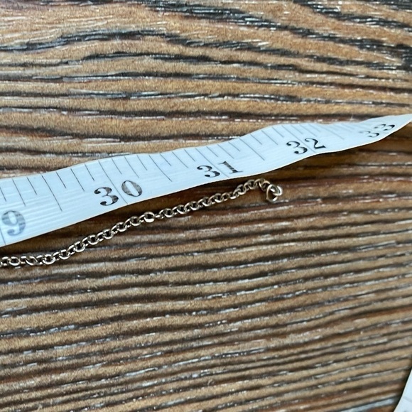 Silver Emerald Cut Cubic Zirconia Long Necklace - Picture 6 of 7